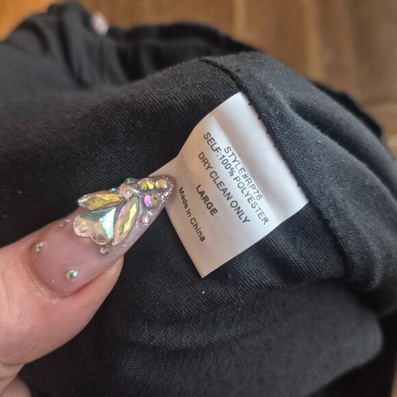 Black Glittery Sequin Shorts By Rosette size L - Picture 4 of 4